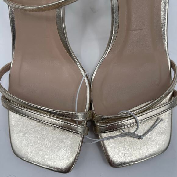 Steve Madden Kyrah Shoes SZ 6.5 Gold Platform Heels Ankle Straps Wedding Formal - Picture 7 of 16